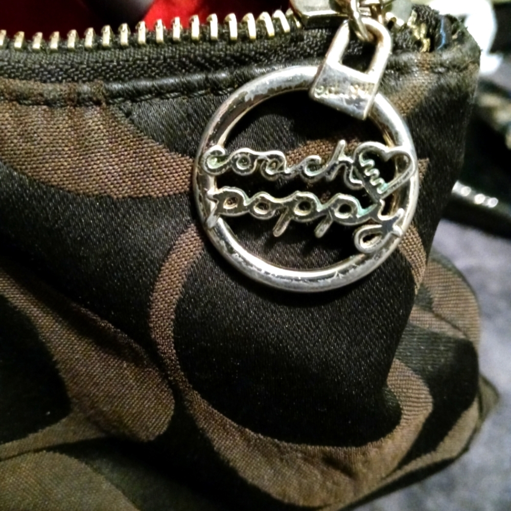 LARGE black Coach Poppy bag